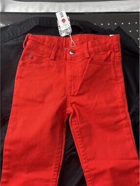 Jacadi Paris Red Girls Slim Jeans Size 6 Years 116 cm